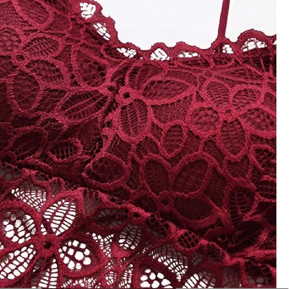 JUST IN🌷 Burgundy Lace Bralette - Picture 5 of 8